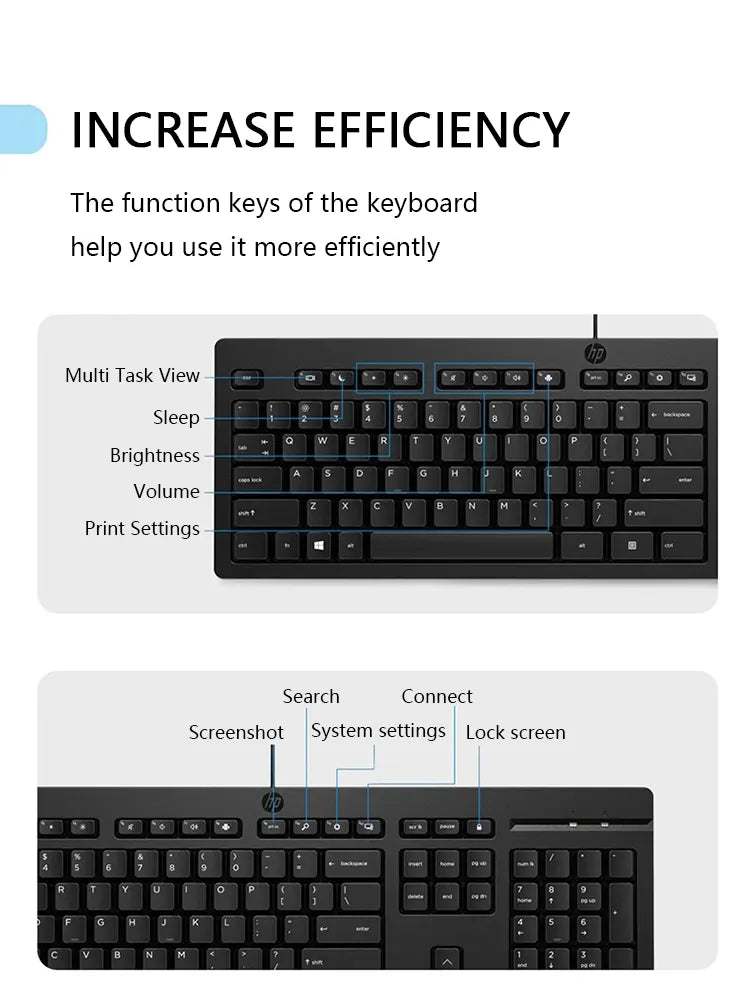 HP USB Keyboard for PC & Laptop