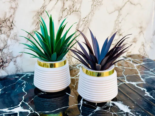 Pack of 2 Premium Mini Artificial Plants