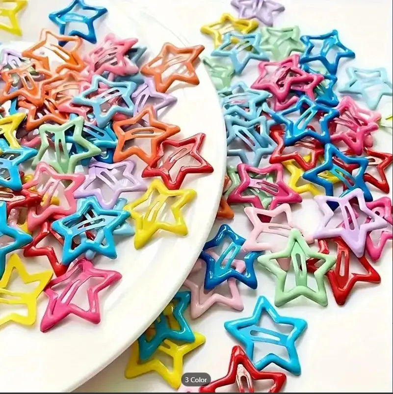 20/40Pcs Colorful Star BB Hair Clips