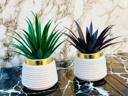 Pack of 2 Premium Mini Artificial Plants