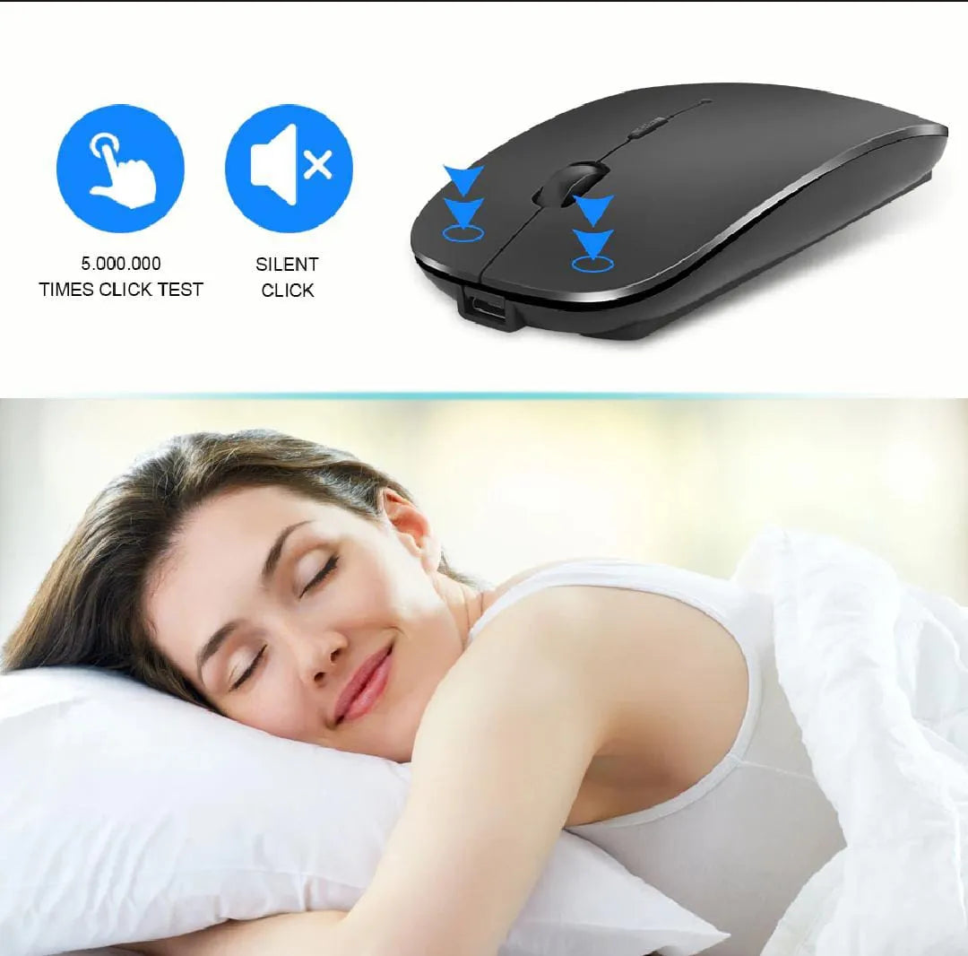 Rechargeable Bluetooth Wireless Dual Mode RGB Silent Click Mouse