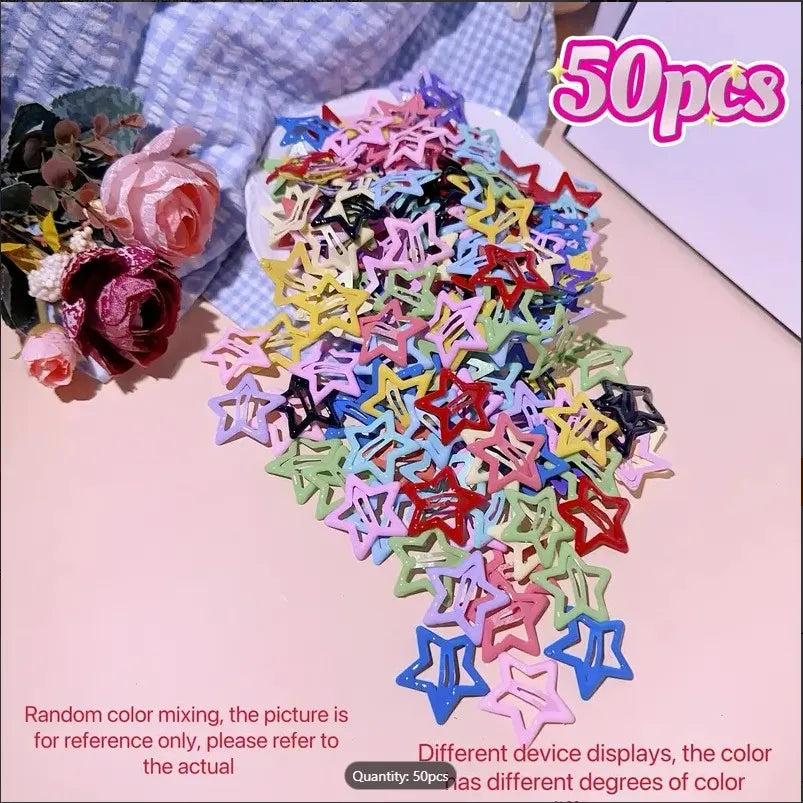 20/40Pcs Colorful Star BB Hair Clips