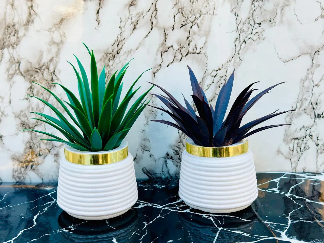 Pack of 2 Premium Mini Artificial Plants