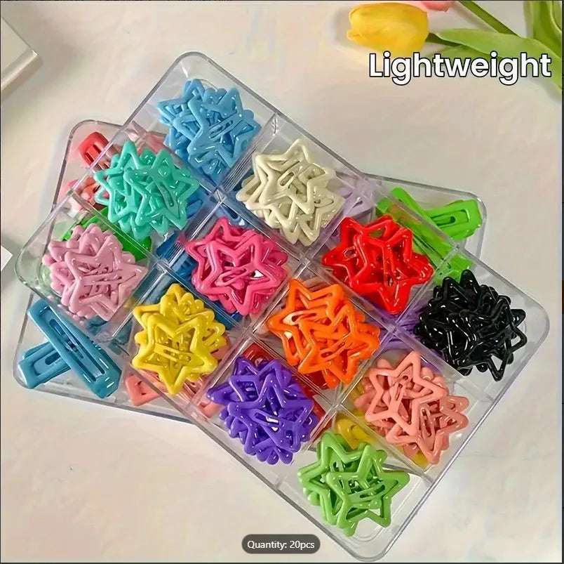 20/40Pcs Colorful Star BB Hair Clips