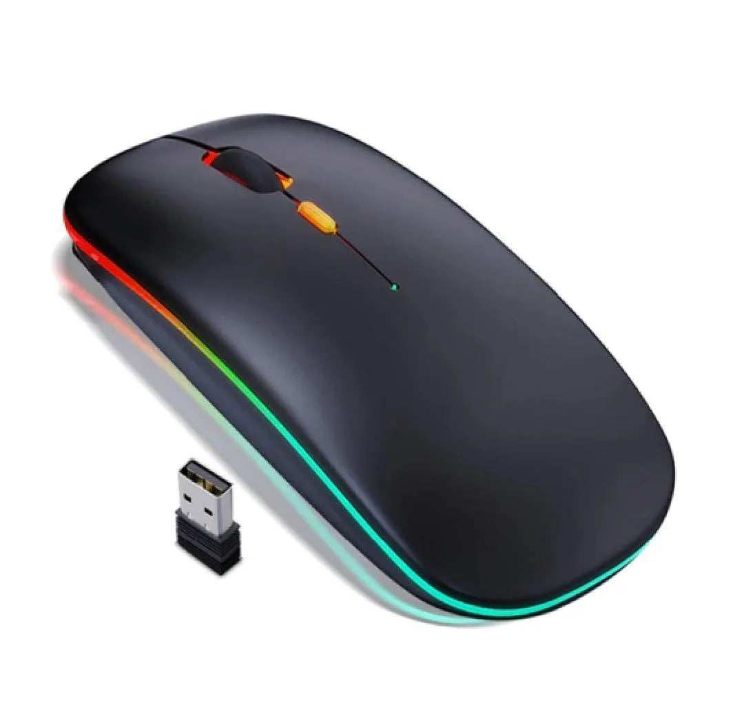 Rechargeable Bluetooth Wireless Dual Mode RGB Silent Click Mouse